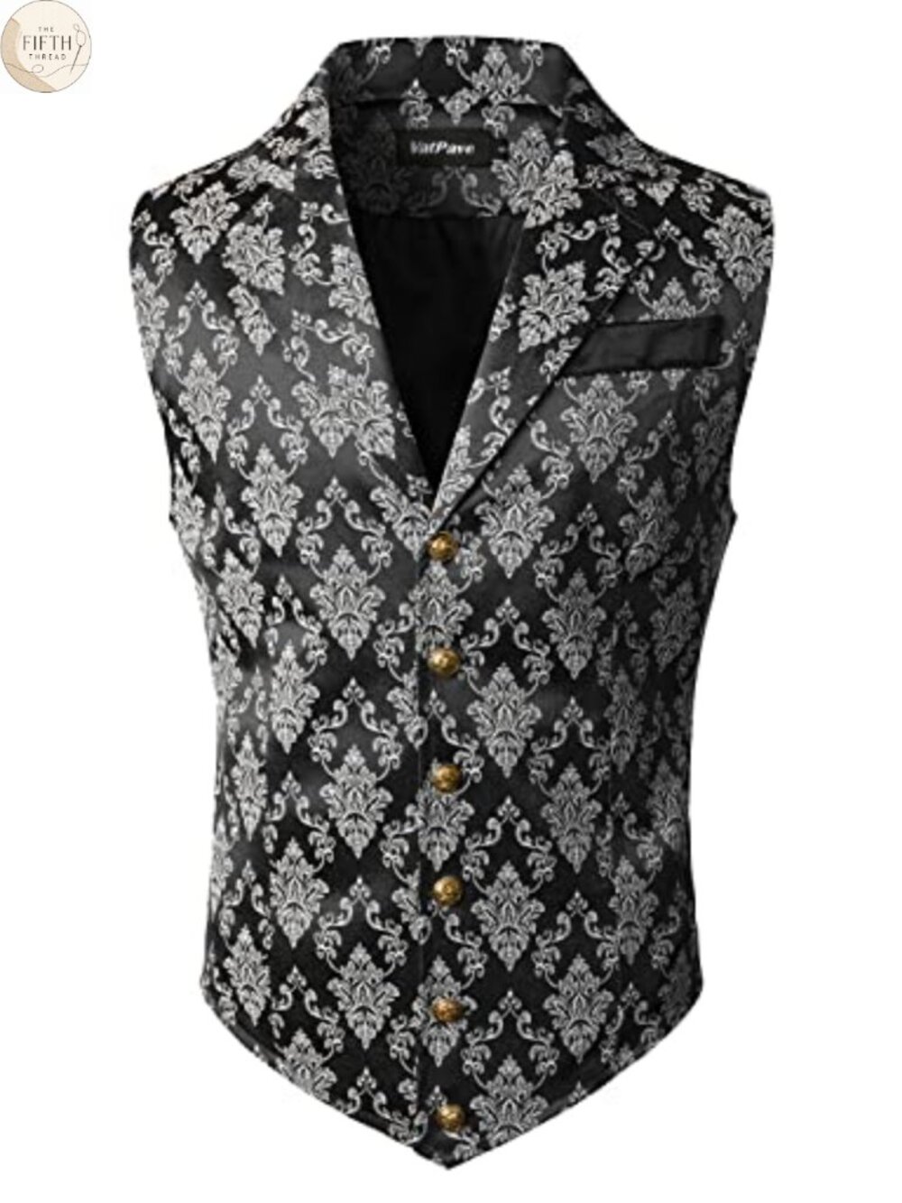 Mens Victorian Steampunk Vest Slim Fit Gothic Waistcoat V-Neck Sleeveless